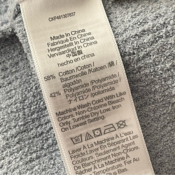 Madewell Holmden Sweater Shorts NWT Small Blue Elastic Waist Pull On Textured - Picture 8 of 8